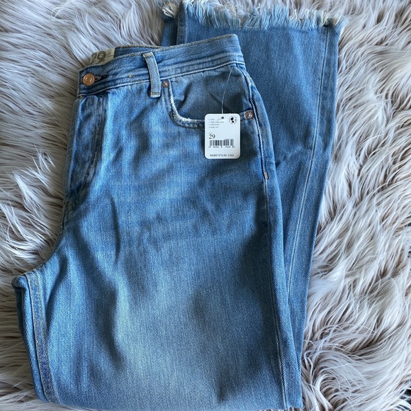 NWT Free People Maggie Mid Rise Straight Jean 29 - Picture 9 of 12